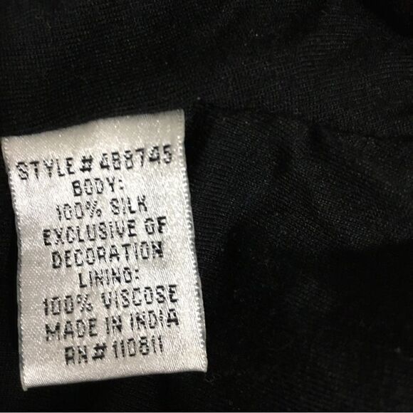 Yoana Baraschi Silk Black & Cream Sleeveless Top Size M - Picture 8 of 9